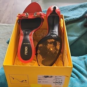 Fendi Orange Heels Elegant and Stylish